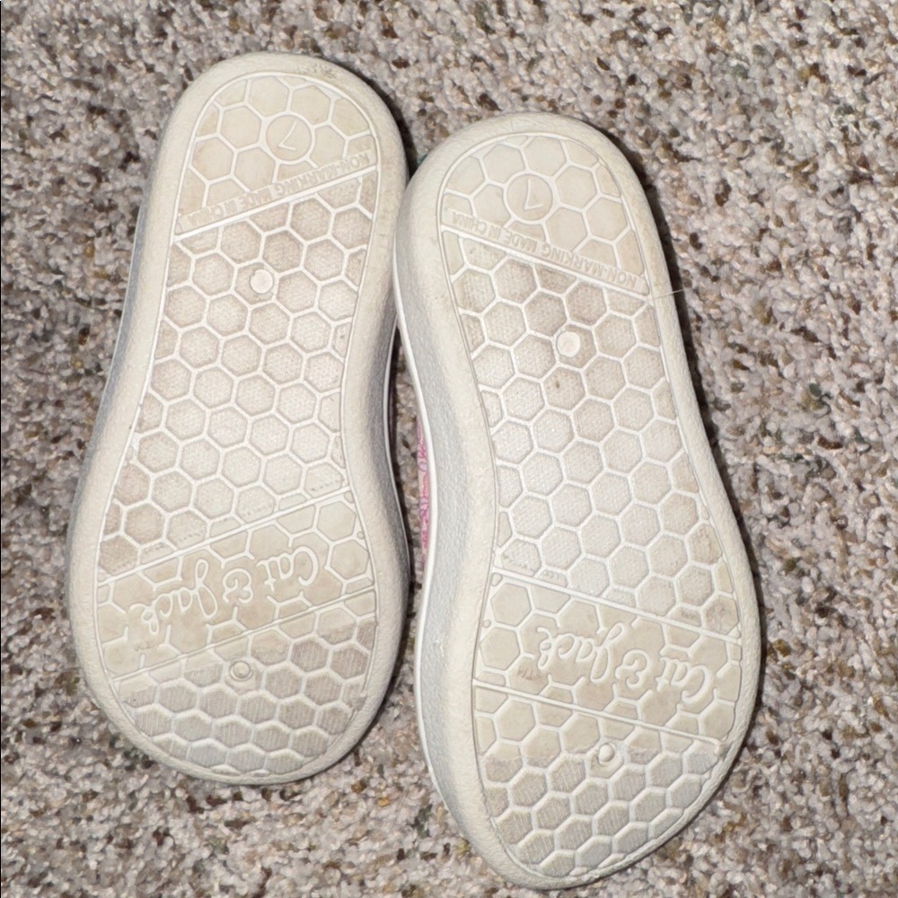 Cat & Jack Pink Floral Slip-On Sneakers - Picture 3 of 3